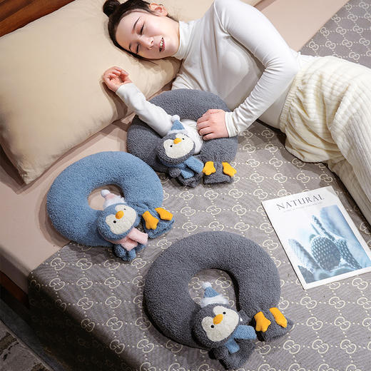 【换季出清】自然醒ins企鹅u型颈枕热水袋QYL 商品图10