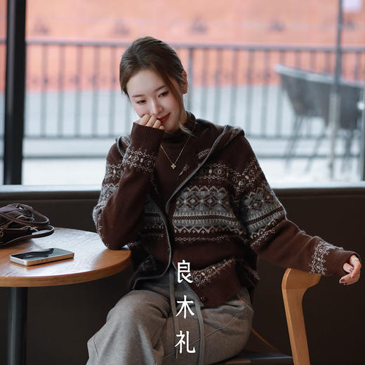 【特价不退换】【预售7天】良木礼绵羊毛开衫（D251102304F） 商品图2