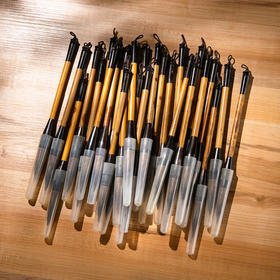 90年代“李福寿”老厂师傅精制石獾斗笔（一支）