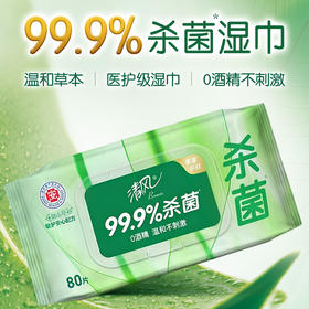 清风牌卫生湿巾80片