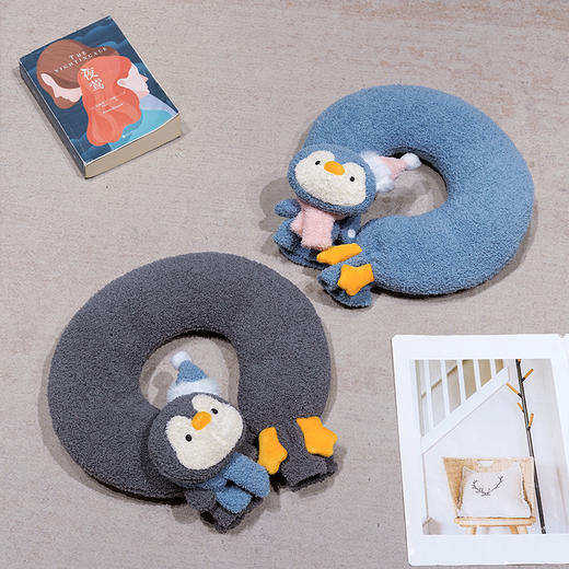 【换季出清】自然醒ins企鹅u型颈枕热水袋QYL 商品图14