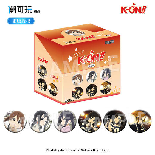 潮可玩 轻音少女 吧唧 徽章 第二弹 6包/盒 国谷 商品图0