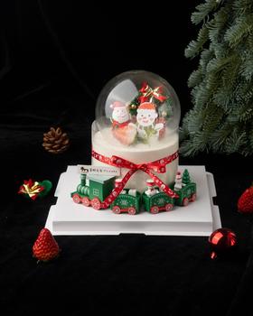 圣诞绿色小火车（百分百进口动物奶油）