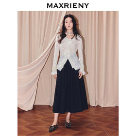 玛克门店发货：MAXRIENY法式复古羊毛针织衬衫(货号:MF86TP502)