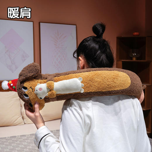 【换季出清】自然醒抱娃腊肠狗注水长条热水袋QYL 商品图3