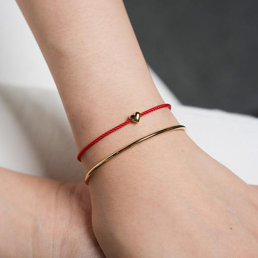 北京仓｜Skultuna-Heart Thread-红色 爱心 吊坠 手链［瑞典设计师］ 商品图1