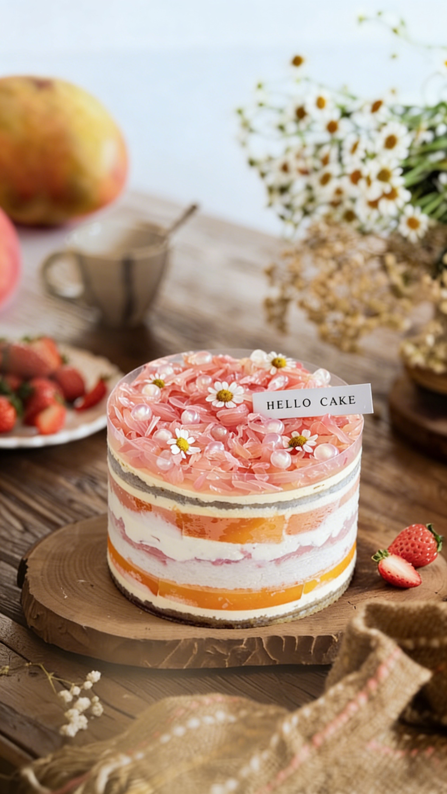 固体杨枝甘露蛋糕