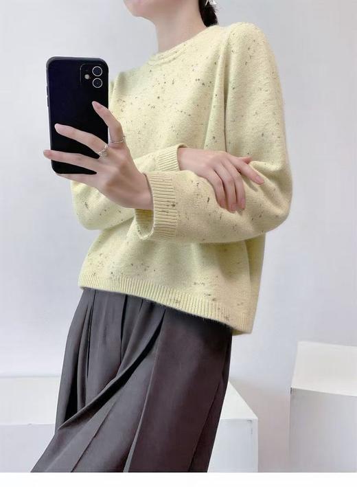 清了！清！不支持退货 自营【超美针织衫】（赠送同色包包）M31韩系慵懒风黑点做旧领毛衣-喜出 商品图1