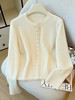 女王节抢购价-不支持退自营【超美针织衫】M21韩系短款精致宽螺纹开衫毛衣-喜出 商品缩略图4