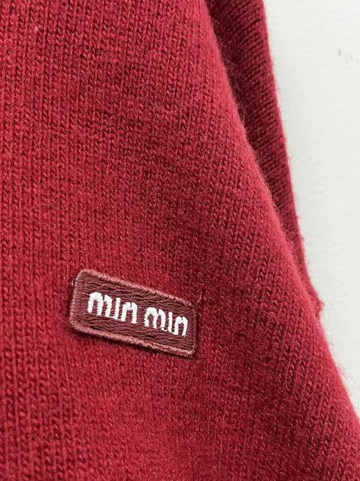 跨年福利【超美针织衫】M28一字领红色氛围感宽松撞色毛衣-喜出 商品图3