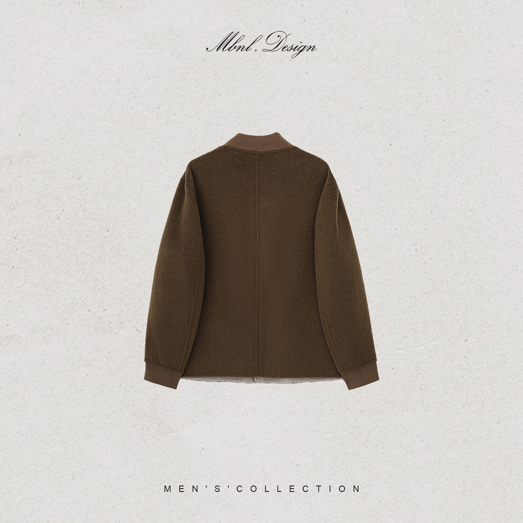 「Overcoat」秦磊男装桑蚕丝绵羊毛双面毛呢外套LL-WWT0131 N11商品图2