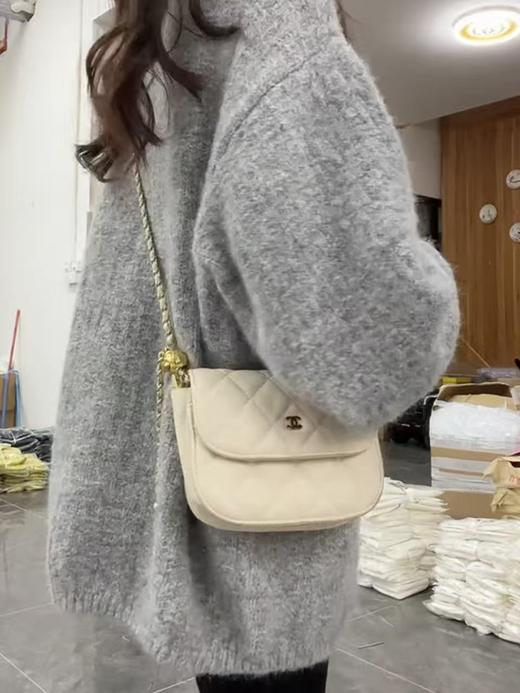 自营【超美针织衫】M30慵懒风大灯笼袖开衫毛衣-喜出 商品图1