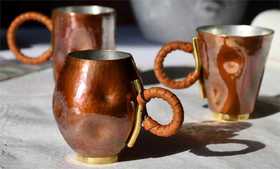 村野铜丨大号咖啡套杯