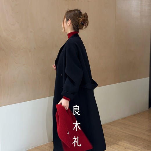 【特价不退换】【预售7天】良木礼羊毛大衣（腰带）（D251101812） 商品图6