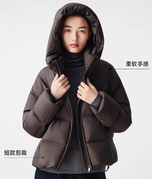 朗姿 【匈牙利鹅绒】立领轻薄连帽蓬松高端羽绒服LCGD98OHC022 商品图1