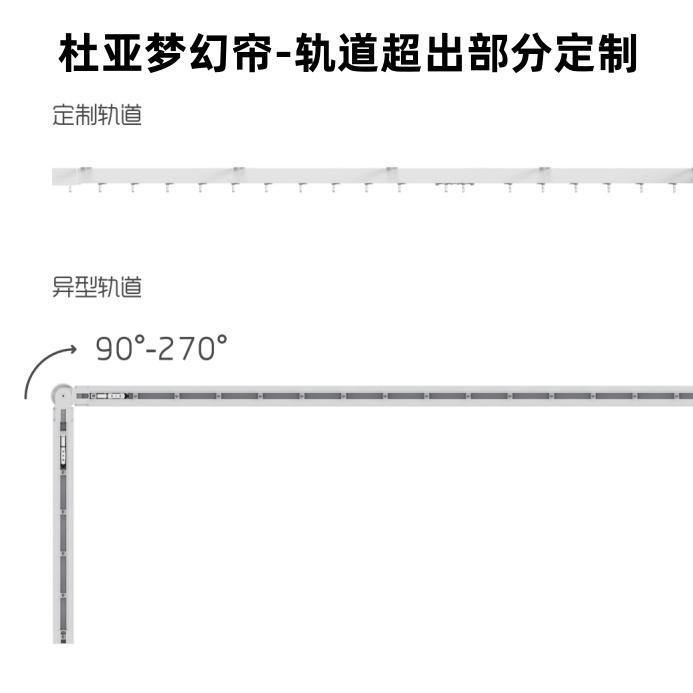 杜亚智能窗帘梦幻帘轨道超出定制