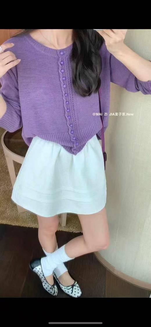 女王节抢购价-不支持退自营【超美针织衫】M21韩系短款精致宽螺纹开衫毛衣-喜出 商品图2