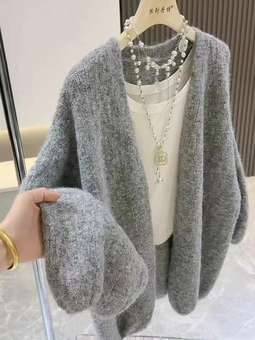 自营【超美针织衫】M30慵懒风大灯笼袖开衫毛衣-喜出 商品图2