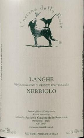 Cascina delle Rose Langhe Nebbiolo玫瑰庄园朗格内比奥罗红葡萄酒2021【Y】 商品图0