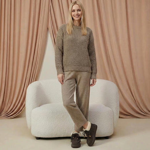 西村名物2025年冬季新款厚底防滑流苏厚绒内里舒适保暖毛毛鞋雪地靴T25DS40091 商品图1