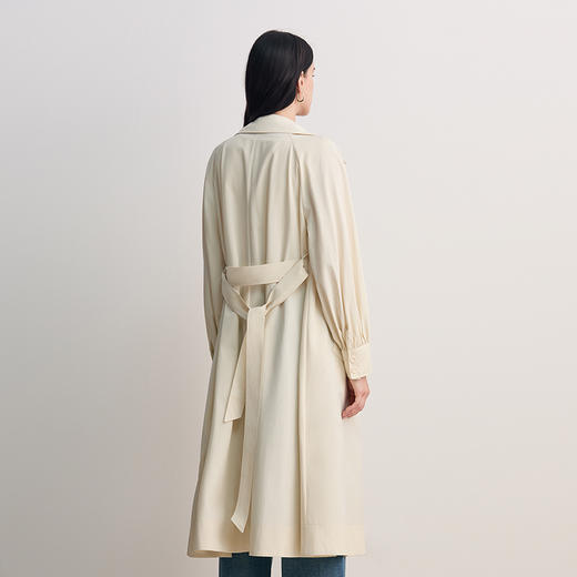 EITIE爱特爱经典英伦风简约时尚宽腰带设计长款风衣8504201 商品图4
