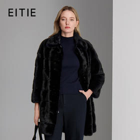 EITIE爱特爱中长款轻奢优雅时尚精致保暖貂皮大衣8493102