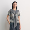 EITIE爱特爱短袖圆领套头净色飘带设计条纹减龄时尚针织衫8501207 商品缩略图8