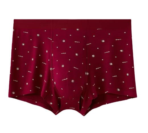 MH竹纤维男士无痕平角内裤（爱心）31374 商品图0