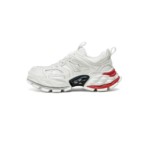 Westory2026年春季厚底白色老爹鞋擦脏做旧复古系带潮酷运动鞋W26AM50241 商品图9