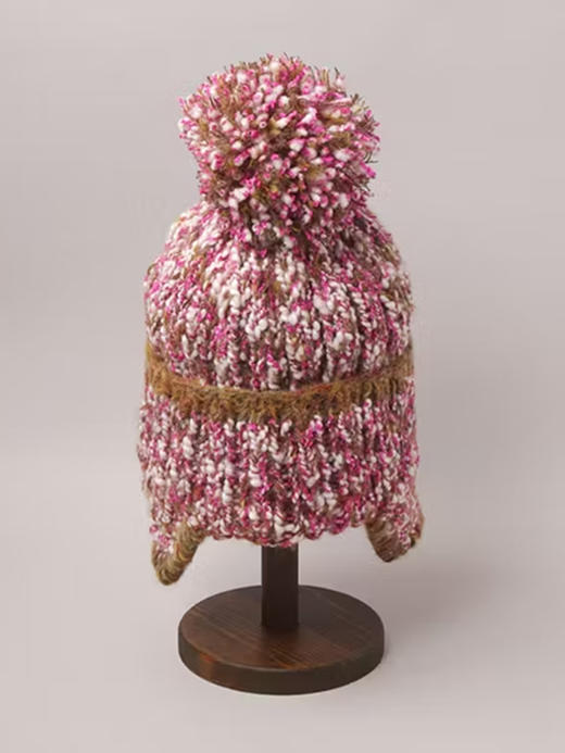 北京仓｜CA4LA-STRAWBERRY TREE 6-绒球球 毛线帽（粉色）［日本设计师］ 商品图4
