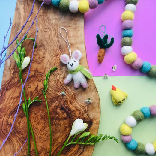 北京仓｜Felt So Good-Easter Trio-春日出发小分队 羊毛毡 挂件（3件套）［英国设计师］ 商品图1