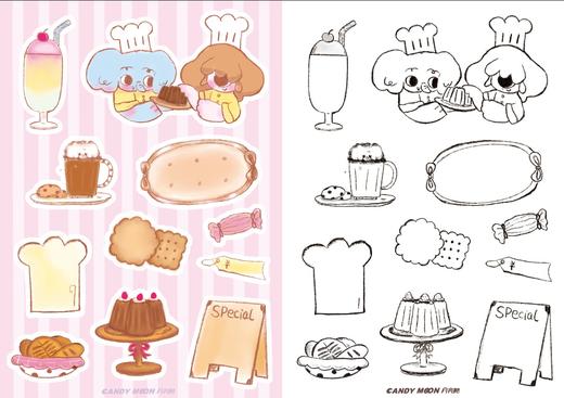 锦江丨CandyMoon丨LULU的朋友大象呼呼可书写贴纸 商品图1