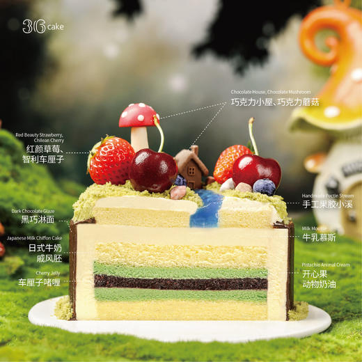 摩羯座 ∙ 童梦小屋 ∙ 车厘子开心果牛乳慕斯 商品图2