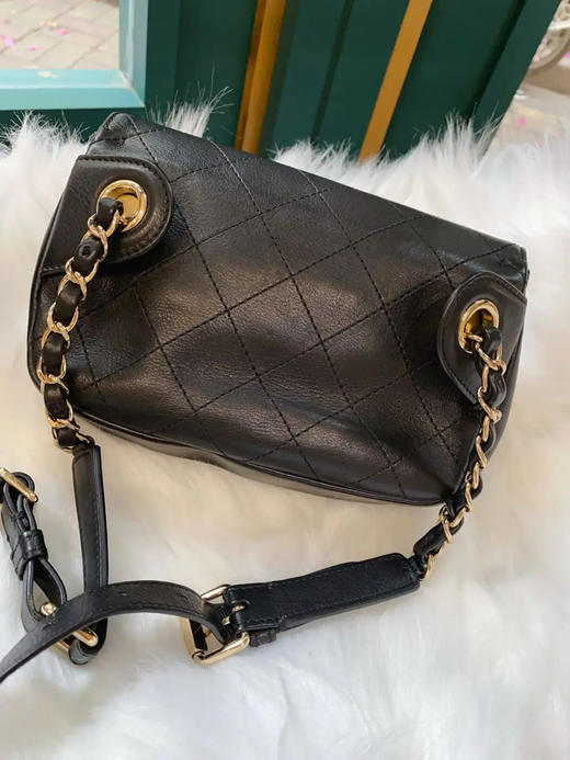 Chanel 黑金 牛皮 马鞍包 胸包 商品图1