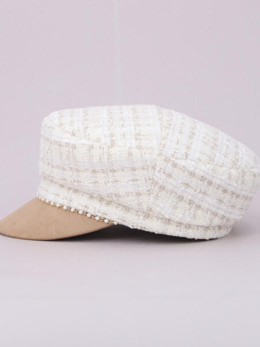 北京仓｜CA4LA-KATRINA-粗花呢 海军帽（白色）［日本设计师］ 商品图4