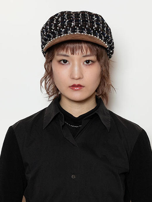 北京仓｜CA4LA-KATRINA-粗花呢 海军帽（海军蓝色）［日本设计师］ 商品图3