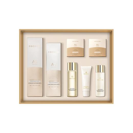 COCOCHI 蔻蔻琪 奢养嫩肤透亮礼盒（水120ml+水中样60ml+小金罐(3.5g+12.5)x2+乳100ml+乳中样50ml+洁面20g） 商品图0