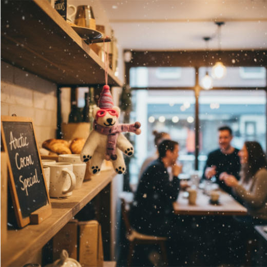 北京仓｜Felt So Good-Luna the Polar Bear Arctic-最佳北极熊情侣穿搭 卢娜 羊毛毡 挂件［英国设计师］ 商品图5