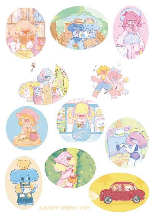 锦江丨CandyMoon丨LULU《Memory》系列合成纸贴纸 商品图0