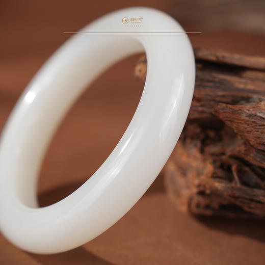 【白苏】羊脂白玉手镯（53.7）mm 商品图1