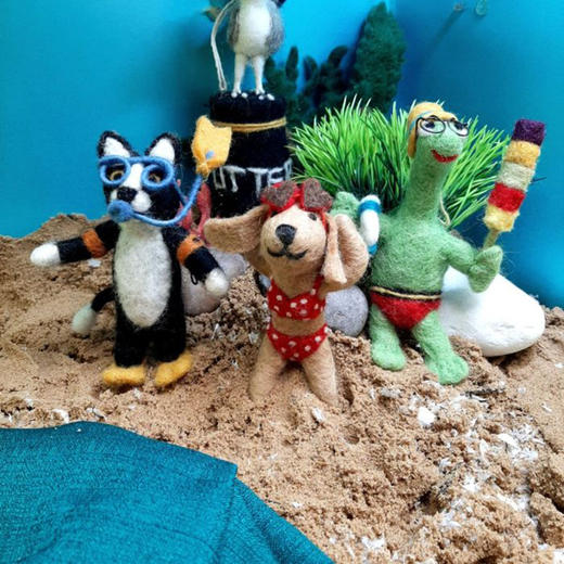 北京仓｜Felt So Good-Snorkelling Cat-浮潜猫咪 羊毛毡 挂件［英国设计师］ 商品图2