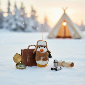 北京仓｜Felt So Good-Arctic Explorer Penguin-北极探险家 小企鹅 羊毛毡 挂件［英国设计师］