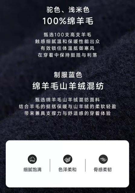 朗姿 气质羊毛羊绒双面呢中长款大衣毛呢外套LCGD98HMC001 商品图6