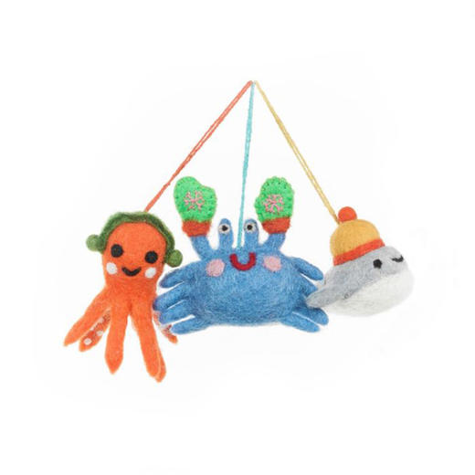 北京仓｜Felt So Good-Christmas Sealife-海洋小分队 羊毛毡 圣诞挂件（3件套）［英国设计师］ 商品图1