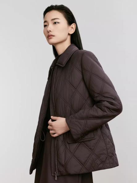 朗姿 【羊毛填充】轻薄款简约短款高端菱格棉服外套 LCFD98PJK942N4D 商品图0