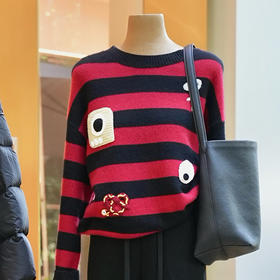 【预售7天】良木礼山羊绒条纹上衣（2715F）