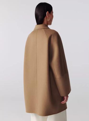 朗姿 气质羊毛羊绒双面呢中长款大衣毛呢外套LCGD98HMC001 商品图8