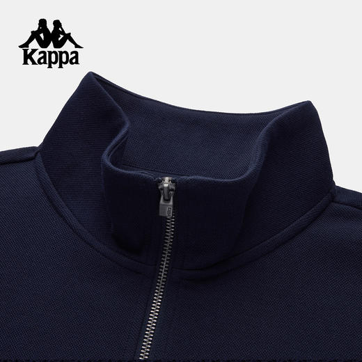 Kappa 运动卫衣男新款半拉链立领复古针织套头衫上衣女K0G12WT03 商品图2
