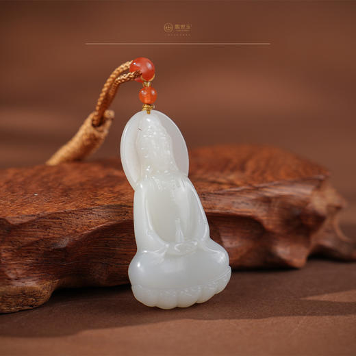 「年礼优选」【妙音】羊脂白玉观音挂件 商品图1