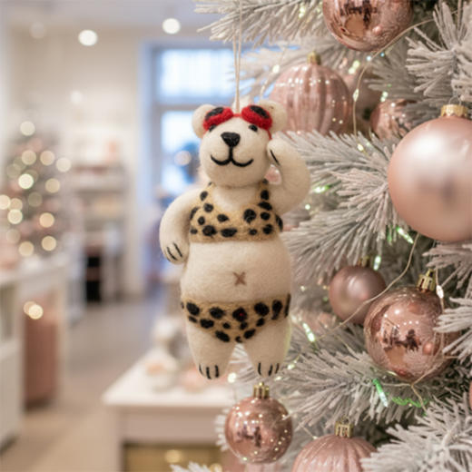 北京仓｜Felt So Good-Diva Polar Bear-魅力天后北极熊 羊毛毡 圣诞挂件［英国设计师］ 商品图2